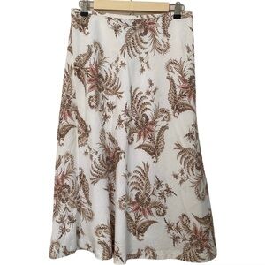 Evan Picone Skirt White A-Line Fully Lined  8P